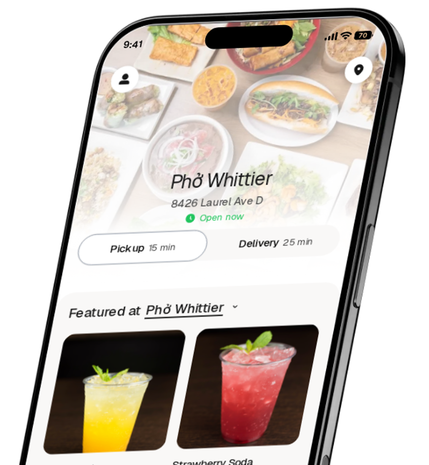 Phở Whittier app preview
