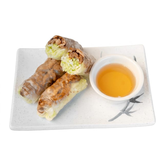 A3. Grilled Pork Spring Rolls.