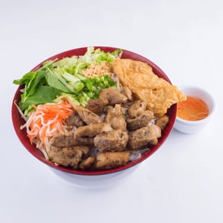 72. Grilled Chicken & Shrimp Wrapped on Vermicelli