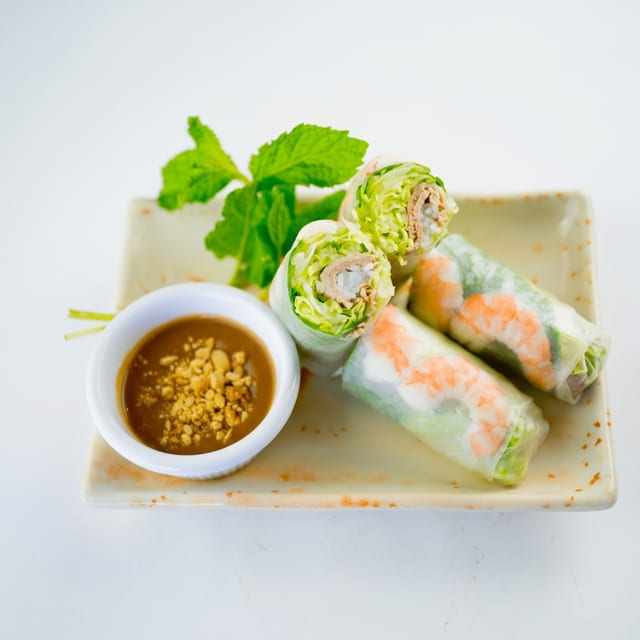 A2. Spring Rolls with Shrimp & Pork.