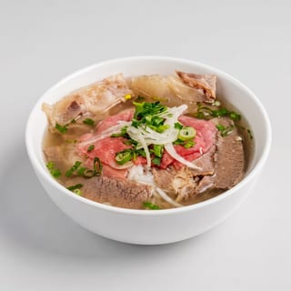 3. Rare Steak, Well Done, Tendon Noodle Soup