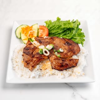 43. Grilled Pork Chop on Broken Rice Plate